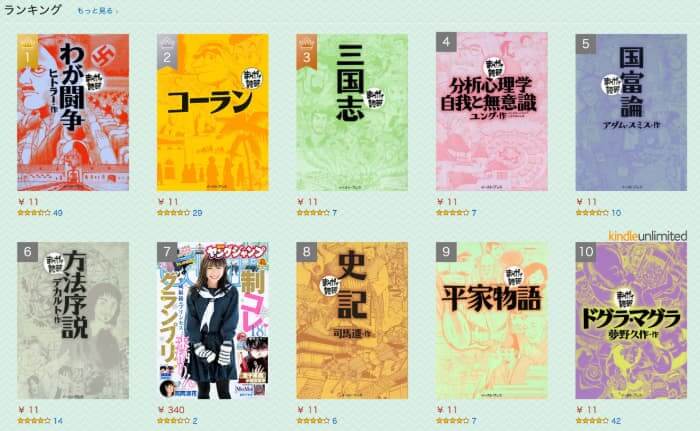 11円 Kindleのマンガランキングに異変 99 オフ で上位が埋め尽くされる カミアプ Appleのニュースやit系の情報をお届け