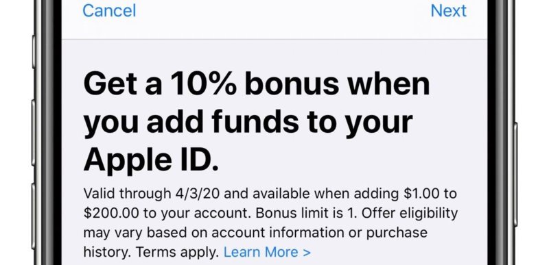Appleがapple Id残高10 ボーナスを実施中 カミアプ Appleのニュースやit系の情報をお届け